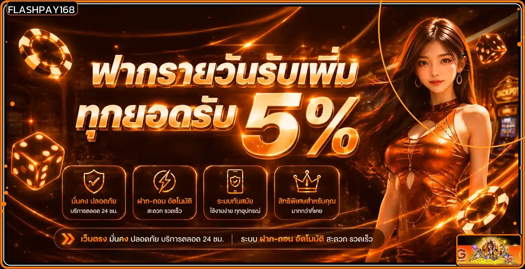 FLASHPAY168 สล็อตเจ้าใหม่มาแรง ครบวงจรความสนุก ไม่ผ่านเอเย่นต์